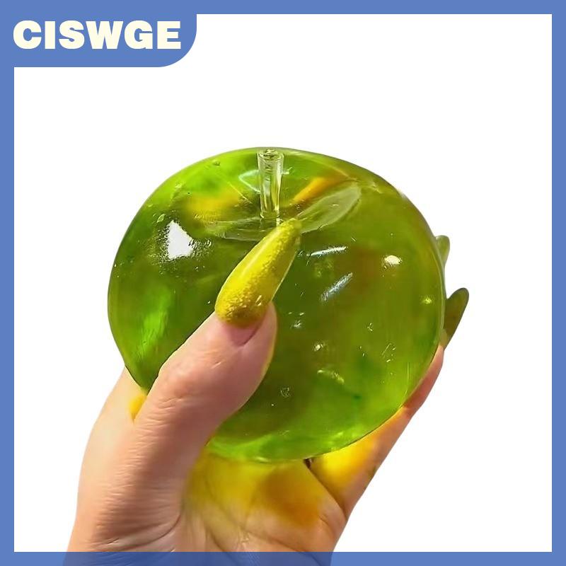 CISWGE 1 Piece làm giảm căng thẳng và Vent sự Tức Giận thần tài đồ chơi màu xanh lá cây Apple dẻo bóp đồ chơi để giảm bớt căng thẳng cho bạn bè