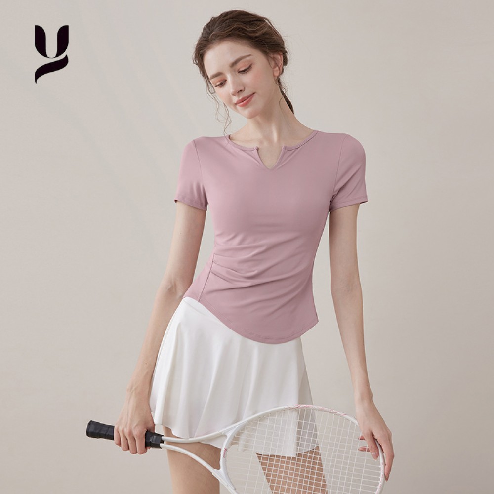 Quần Áo Tập Yoga Nữ 2025 Mùa Hè Mới Tay Ngắn Chạy Slim Thể Thao Top Pilates Tập Thể Dục Quần Áo Phù Hợp Với 🔥lzb014🔥