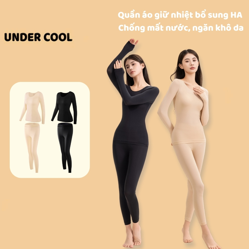 Bộ quần áo giữ nhiệt nữ bổ sung HA chống khô da UNDERCOOL Đồ lót giữ ấm mùa đông set đồ giữ nhiệt cao cấp cho nữ SB27