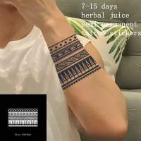 【HBESTY Magic Tattoo】Totem Ring  Juice Temporary Tattoo Sticker Waterproof  Art Fake Tattoo Men Women Arm Leg Decal Faux Tatouage