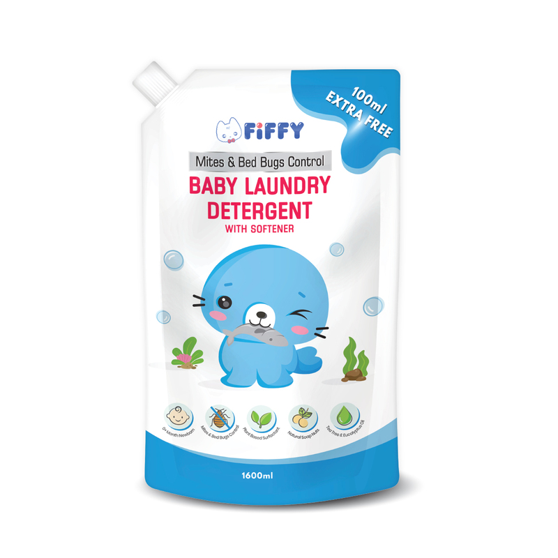 FIFFY MITES & BED BUGS CONTROL BABY LAUNDRY DETERGENT (1.6L REFILL PACK) DETERGEN PAKAIAN (2551)