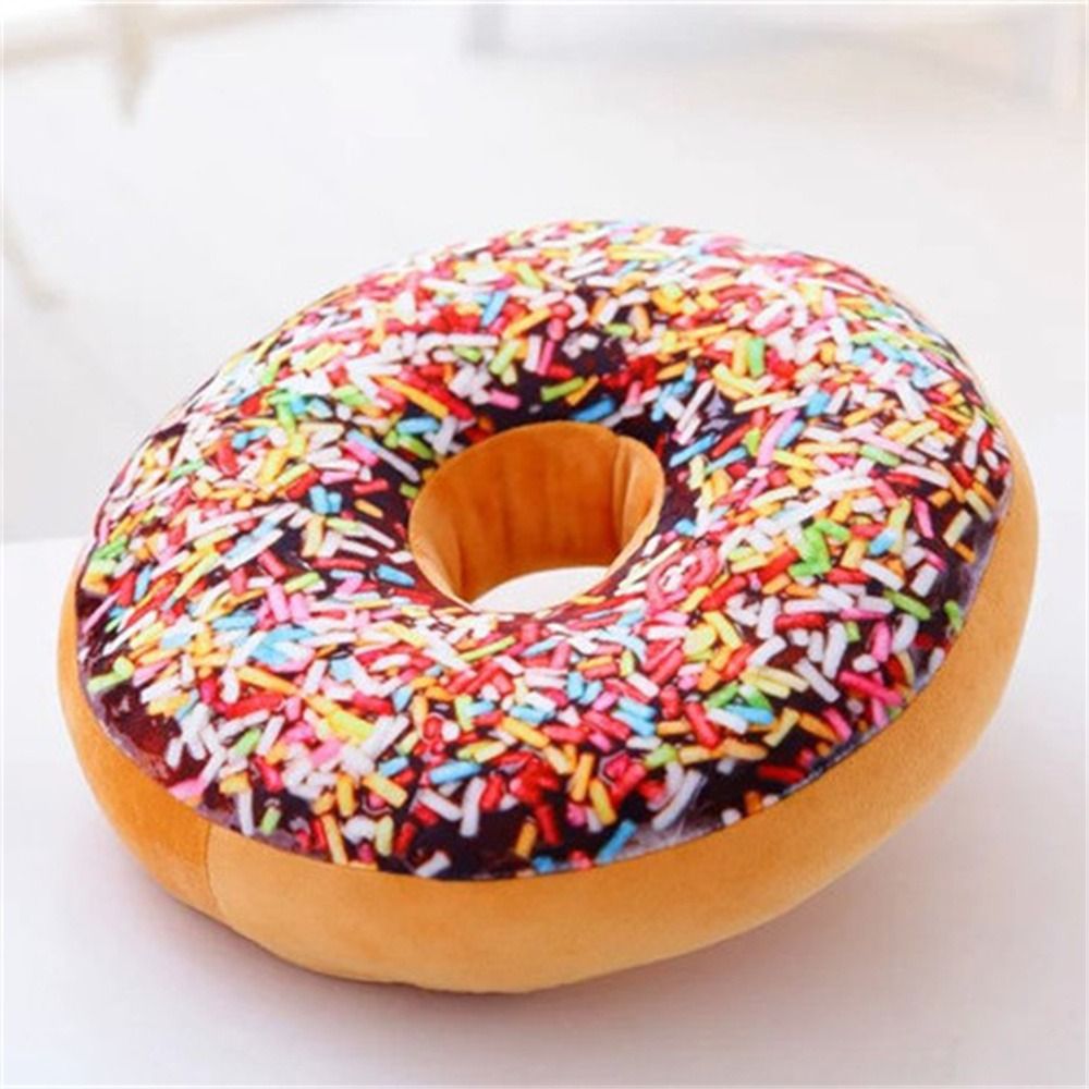 WYMANI Kids Toy Christmas Pillow Cover Sofa Nap Pillow Stuffed Toy Pillow Doughnut Seat Cushion Donut Stuffed Toys Donut Plush Toy