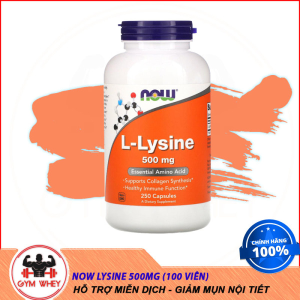 Now L Lysine 500mg Viên Uống Tăng Tổng Hợp Collagen, Hỗ Trợ Tăng Cơ Giảm Mỡ (100 Viên) giá rẻ