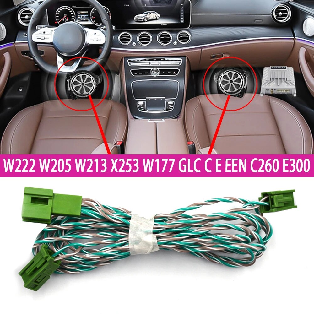 【Trending Now】 Auto Luidsprekerkabel Voor Voor Mercedes Benz W222 W205 W213 X253 W177 Glc C E Een C260 E300 Serie Woofer Bass Splitter Tweeter