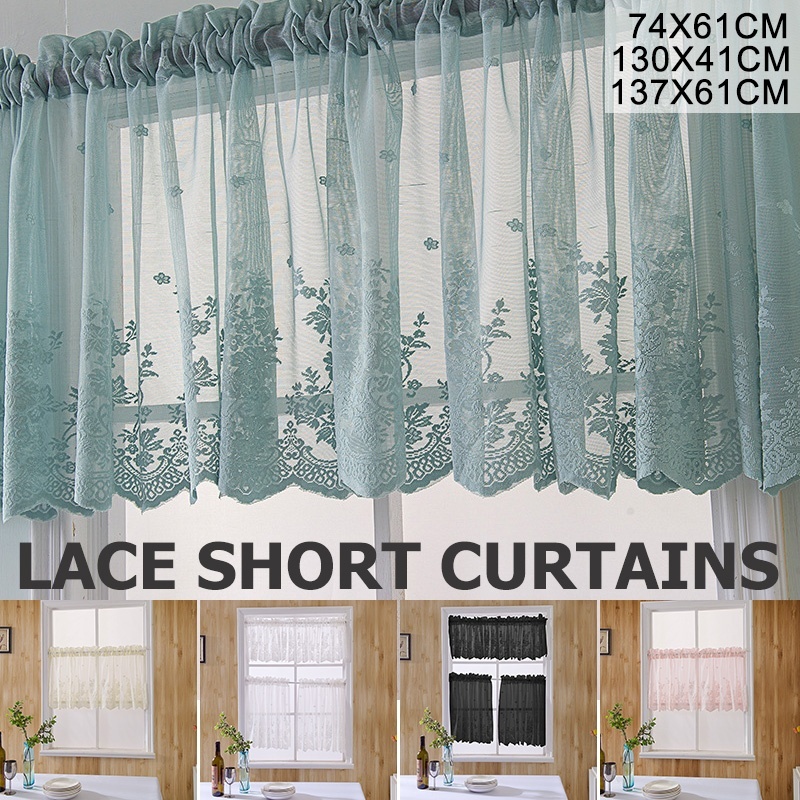 มู่ลี่  COD ผ้าม่านและมู่ลี่ ม่านหน้าต่างลูกไม้ 74x61/130x41/137x61cm ราคาพิเศษ