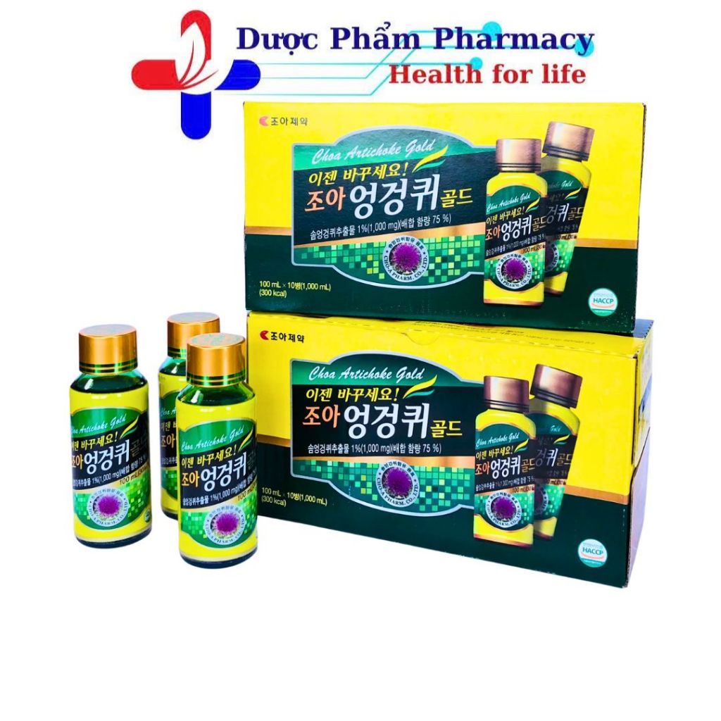 Nước Choa Artichoke Gold AGK Chiết Xuất Atiso Mát Gan, Thanh Lọc Cơ Thể, Dễ Uống - Chai Uống 100ml