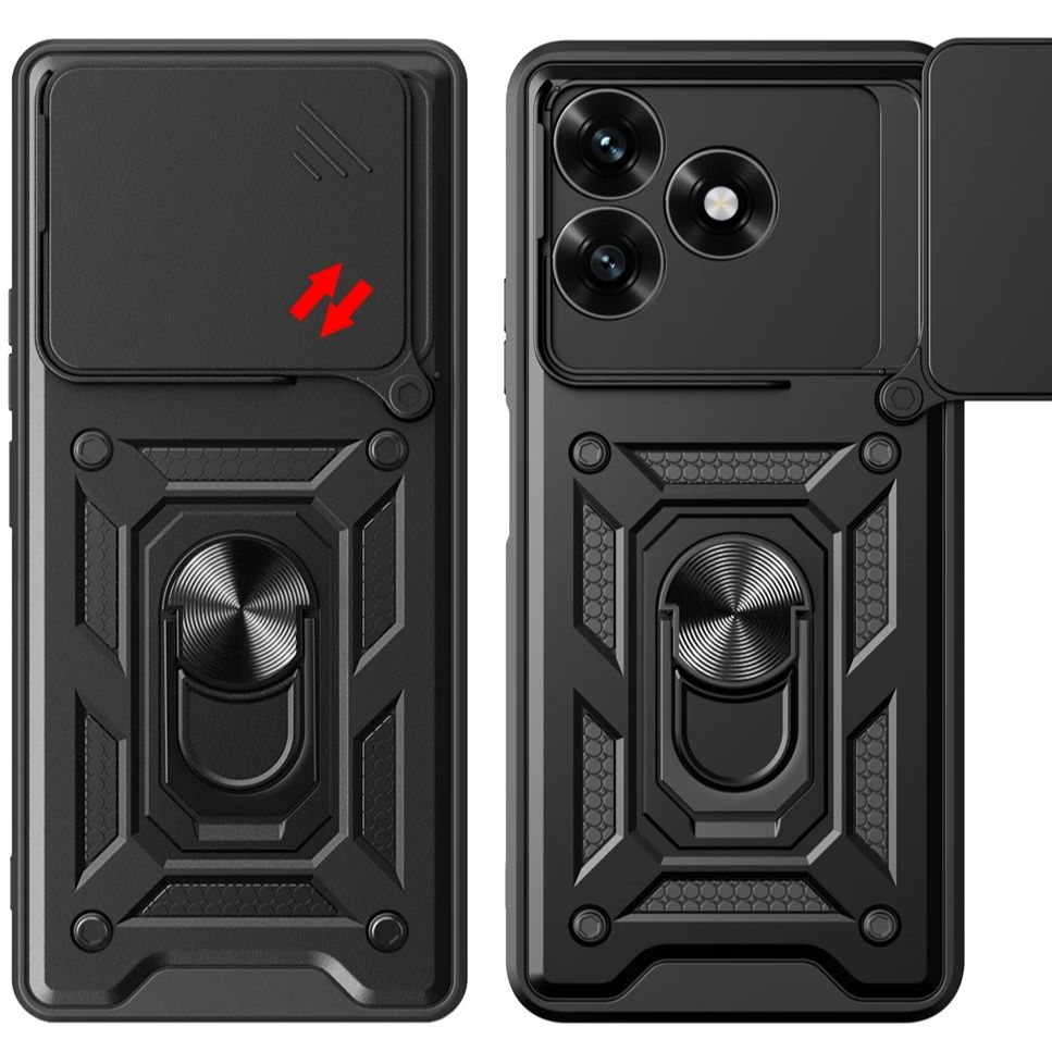 Armor Funda For Honor X5C HonorX5C Plus 4G Case Car Magnetic Holder Ring Phone Case For Honor X5C Plus Lens Protect Cover