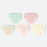 Set quần chip tam giác cotton organic cho bé gái Unifriend Hàn Quốc Size 10-60kg