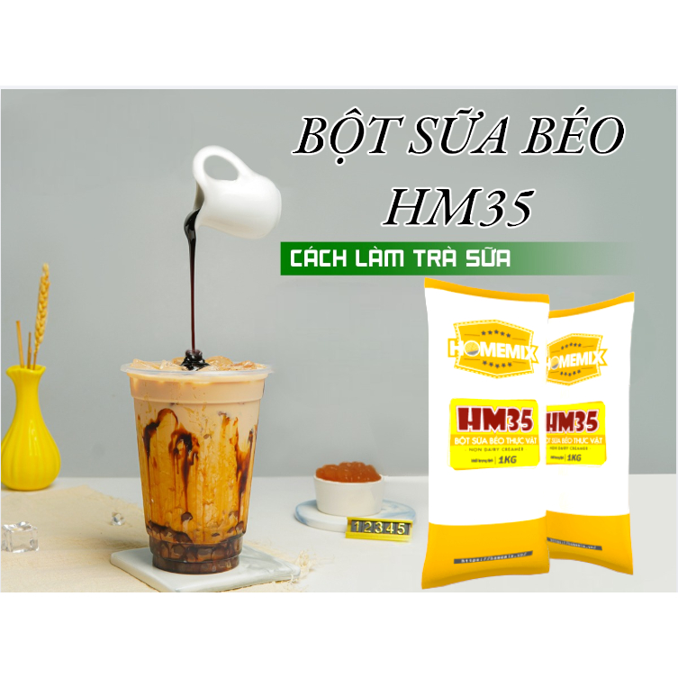BỘT KEM BÉO HM35 PHA TRÀ SỮA