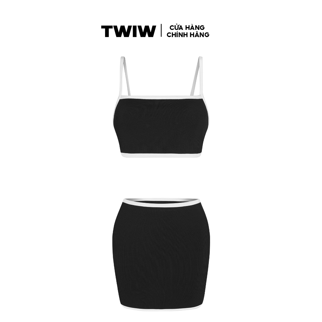 Set áo croptop và chân váy mini local brand HUGUxTHATSWHATIWANT -  TWIW GWENCE SET