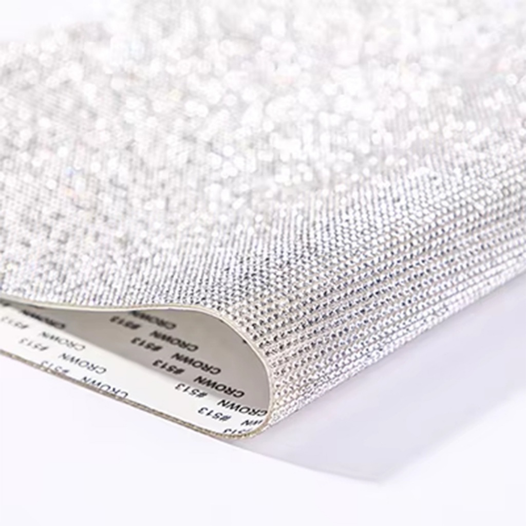 Sticker berlian DIY Kristal Berlian Imitasi 12*20cm Rhinestone Sticker Self Adhesive Glass Rhinestone Sheet