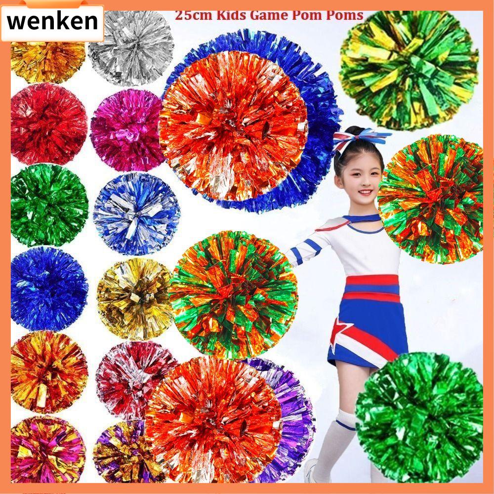 WENKEN 25cm Trò chơi trẻ em Pom Poms Nhiều màu sắc Đi nào, đạo cụ! Đội cổ vũ giá rẻ và thực tế  PET Trận đấu thể thao bóng vocal Đồ dùng câu lạc bộ