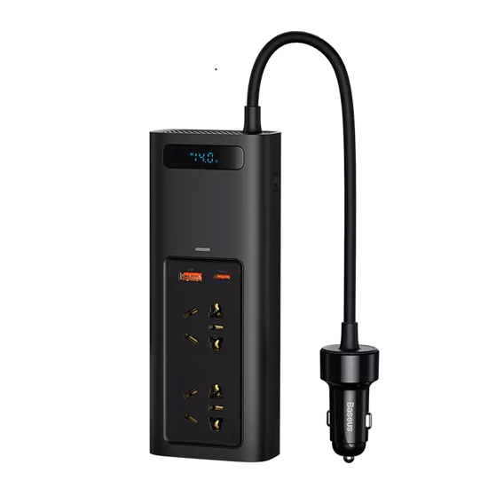 Baseus Car 150W Inverter - ตัวแปลงไฟในรถยนต์ รุ่น 150W ราคา 2,299 บาท*ส่งฟรี