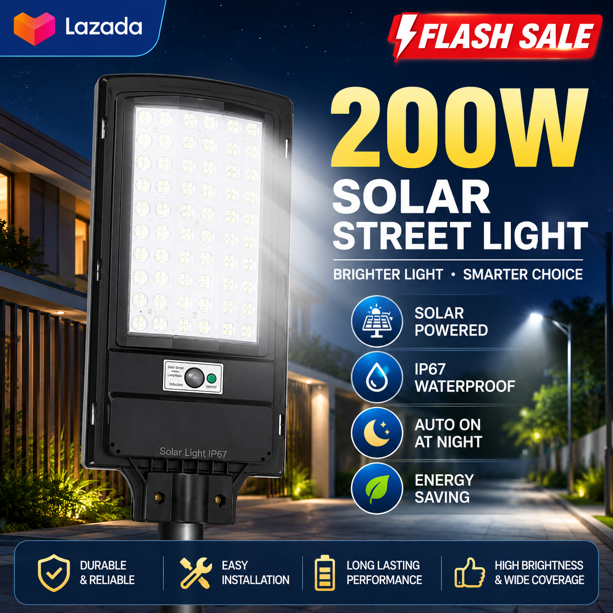 ไฟโซล่าเซลล์ 500W โคมไฟโซล่าเซลล์ สปอตไลท์โซล่าเซลล์ ไฟ LED โซล่าเซลล์ กันน้ำ ไฟกลางแจ้ง ไฟสนาม ไฟส่องสว่าง ไฟถนนโซล่าเซลล์ ไฟภายนอกอาคาร ไฟโรงรถ ไฟสวน ไฟรั้ว สว่างอัตโนมัติ พร้อมรีโมท 15W 25W 40W 60W 100W 200W 300W 500W Solar Flood Light Spotlight