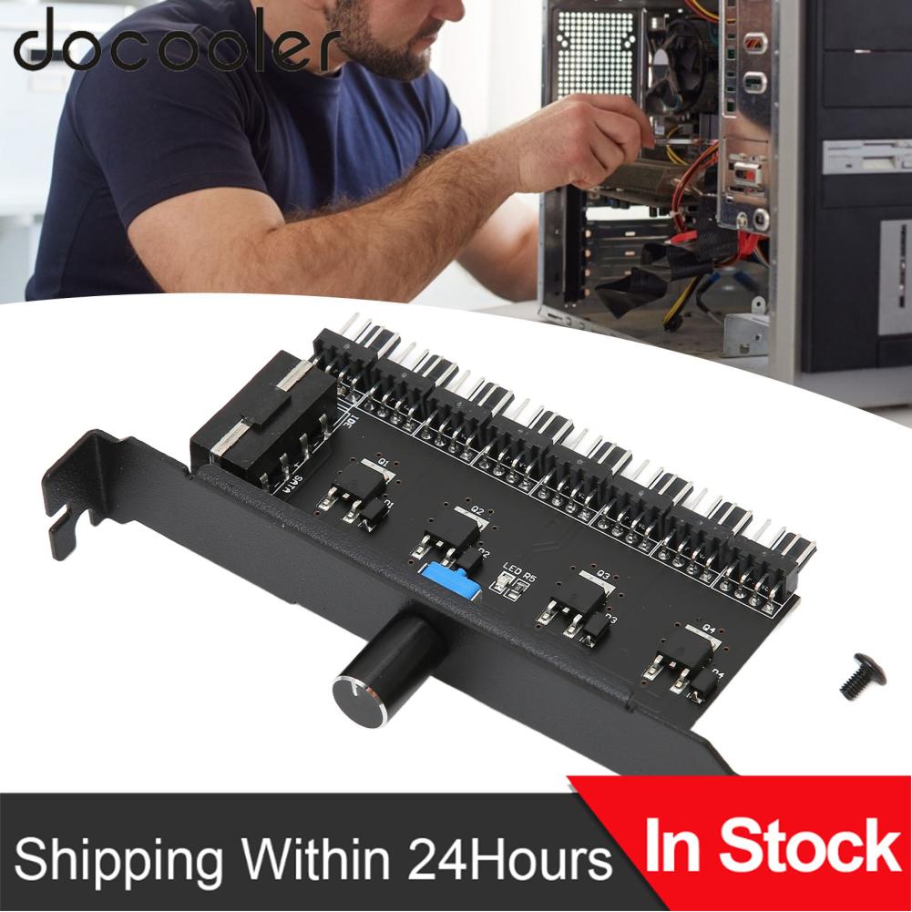 Computer Fan Controller Low Loss 1 Knob 8 Channels Protection Chip PC Fan Hub Multi Channels Interface for Computer CPU Chassis Harga  13 Ringgit*Penghantaran Percuma