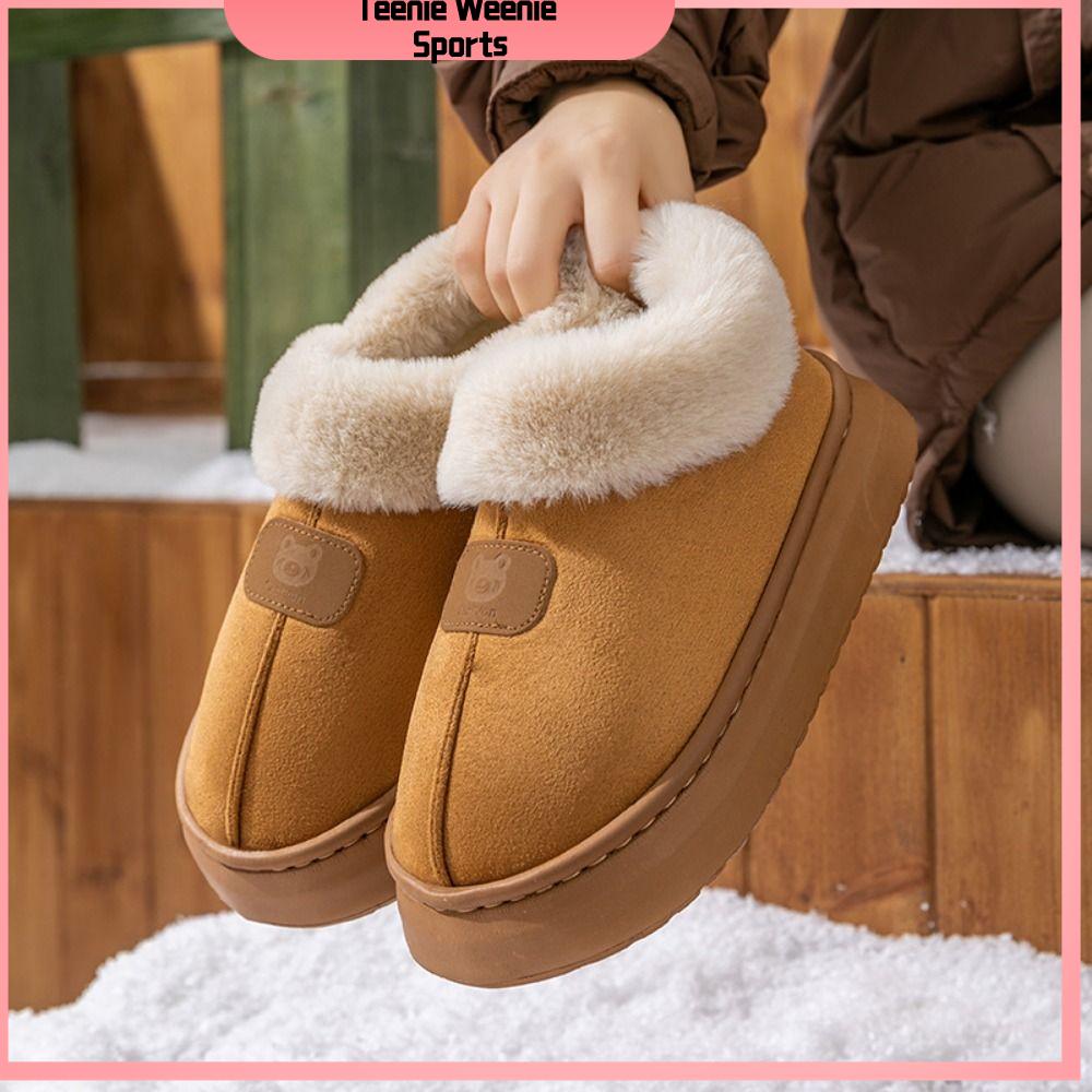 TEENIE WEENIE SPORTS Mềm mại Giày tuyết Đồ nhồi bông Lông thú giả Đôi dép mềm Thời trang Thoải mái Giày nữ Mùa thu và mùa đông
