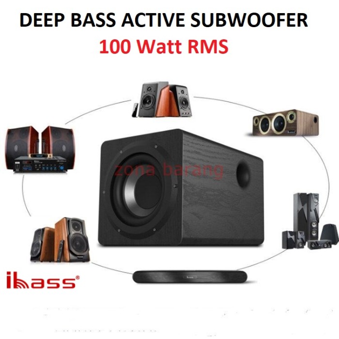 IBASS SUBWOOFER ACTIVE 6,5 INCH 100 WATTS RMS LINE OUT IN DEEP BASS Harga  1,170,000 Ringgit*Penghantaran Percuma