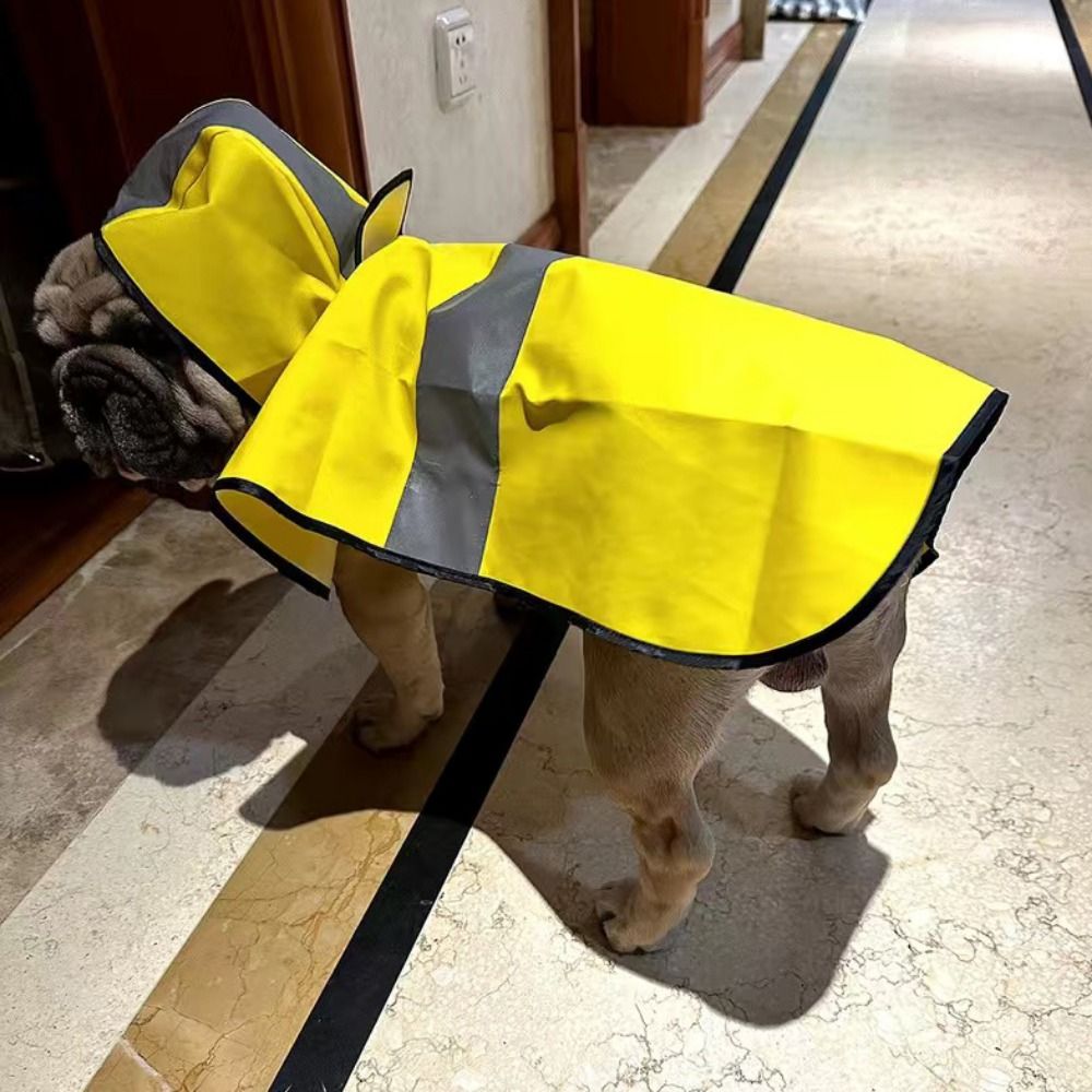 Htrf chó chắn gió Áo mưa chống nước bằng PU Áo khoác cho chó thực tế trùm
