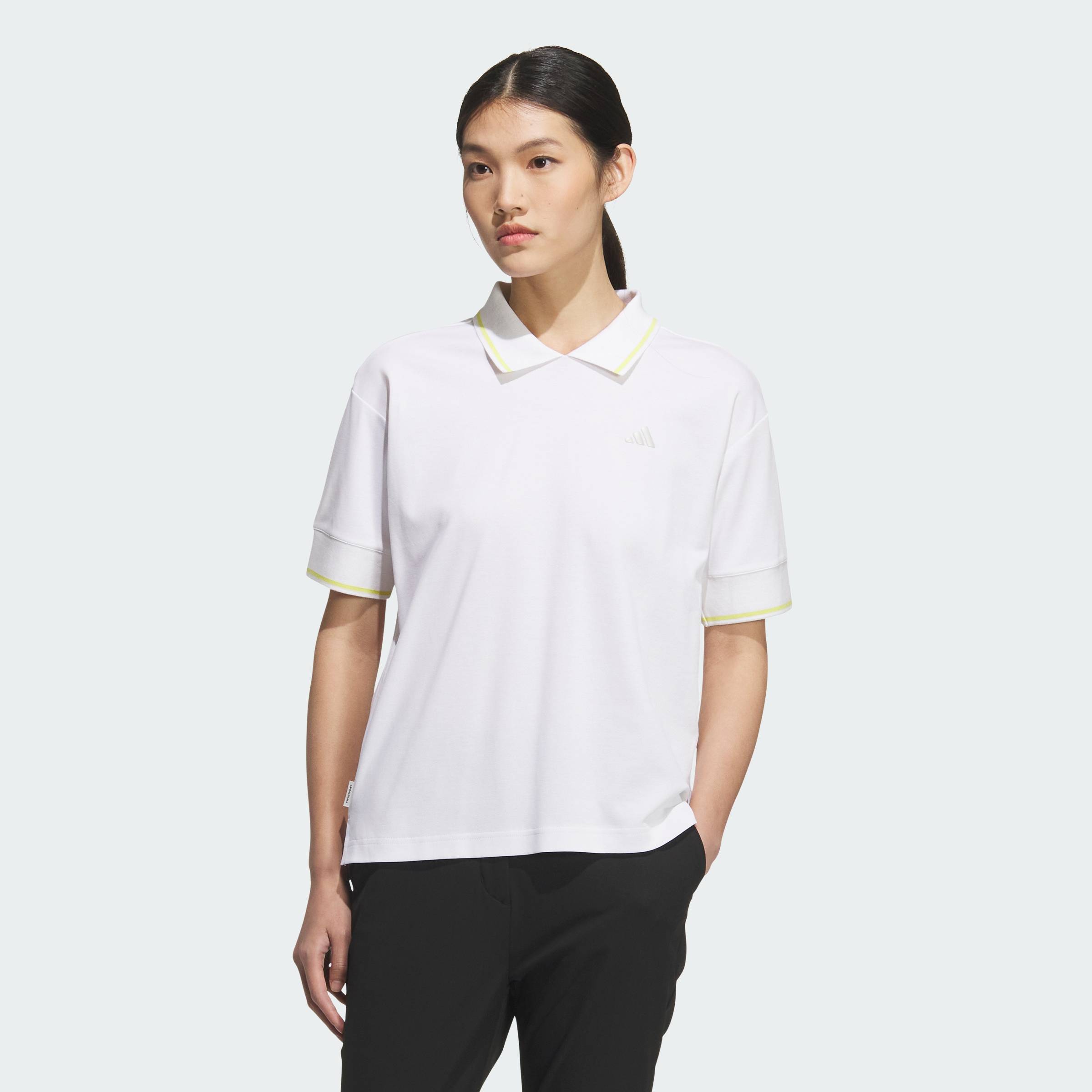 [0H-2H 15.7-VOUCHER 15%] adidas Đánh gôn Áo Polo Ngắn Tay Twistknit Nữ trắng JE8318