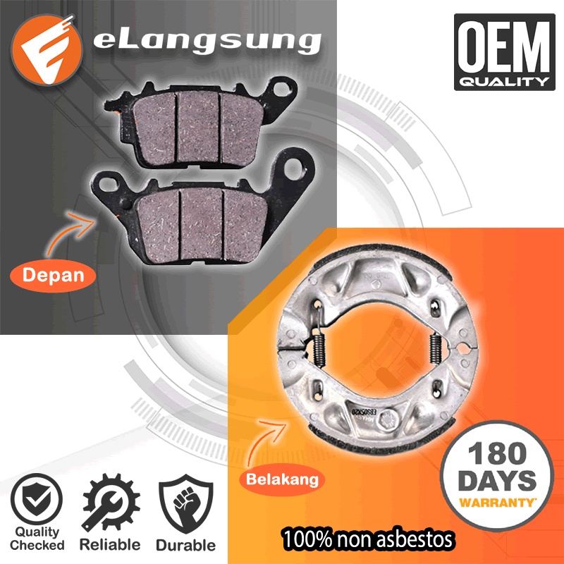 Kampas Rem Aerox 155 Mio M3 Lexi Gear Freego Fazzio Set Depan Belakang BERGARANSI 180 Hari - eLangsung Harga 63,383 rupiah*Gratis Ongkir