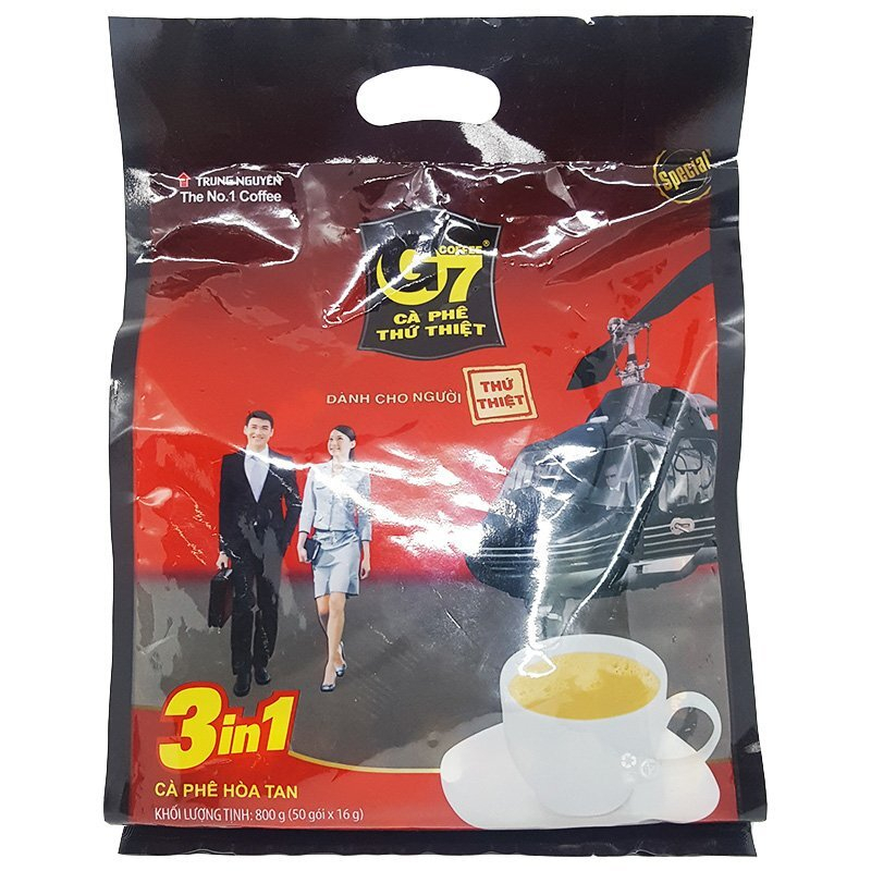 G7b50- cà phê trung nguyên hòa tan g7 3in1 bịch 50 gói