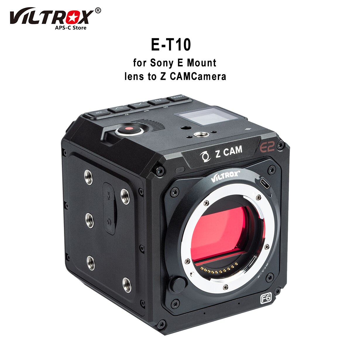 Viltrox E-T10 Z-CAM Camera Full Frame Lens Adapter EF PL 6K For Sony E