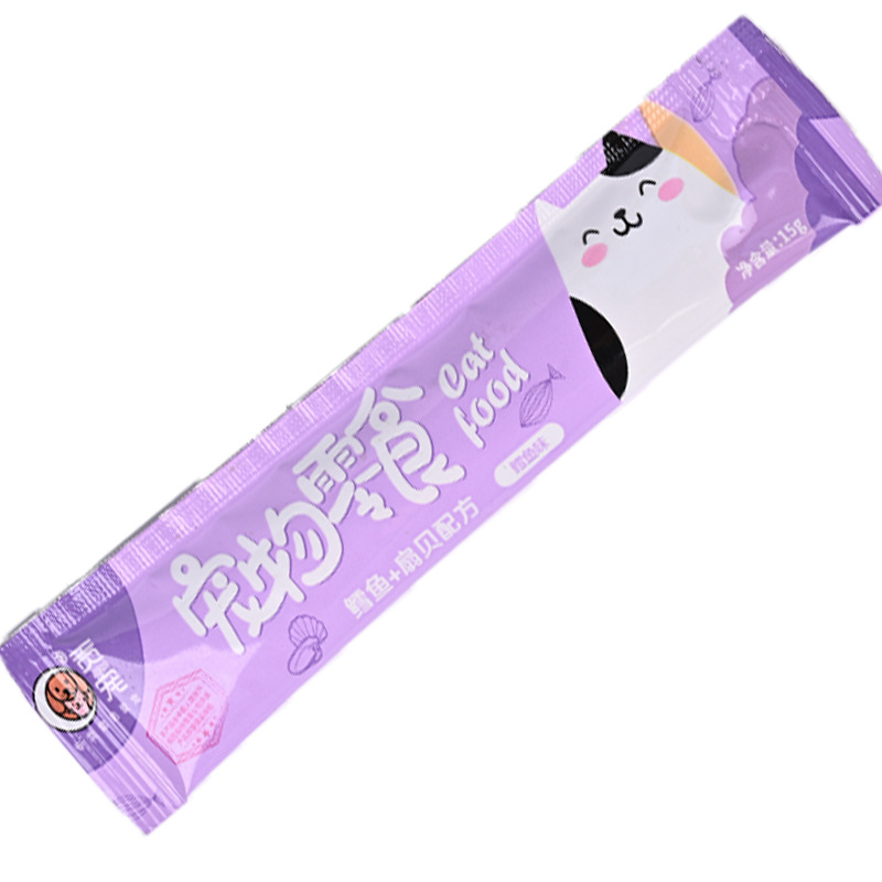 Dải Mèo Đồ Ăn Nhẹ Cho Thú Cưng Đồ Ăn Nhẹ Cho Mèo 15G/Miếng Đóng Hộp Dinh Dưỡng Thức Ăn Ướt Cho Mèo Gà Cá Tuyết Cá Ngừ Dải Mèo Bán Buôn