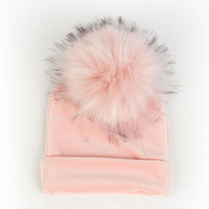 Nbhgy geebro mùa đông warme chế độ niedlichen bé mädchen jungen Samt Beanie hüte Ins solide Weichen diken flanell Babys Kinder giả pelz Pom Pom Túp lều mkjiu