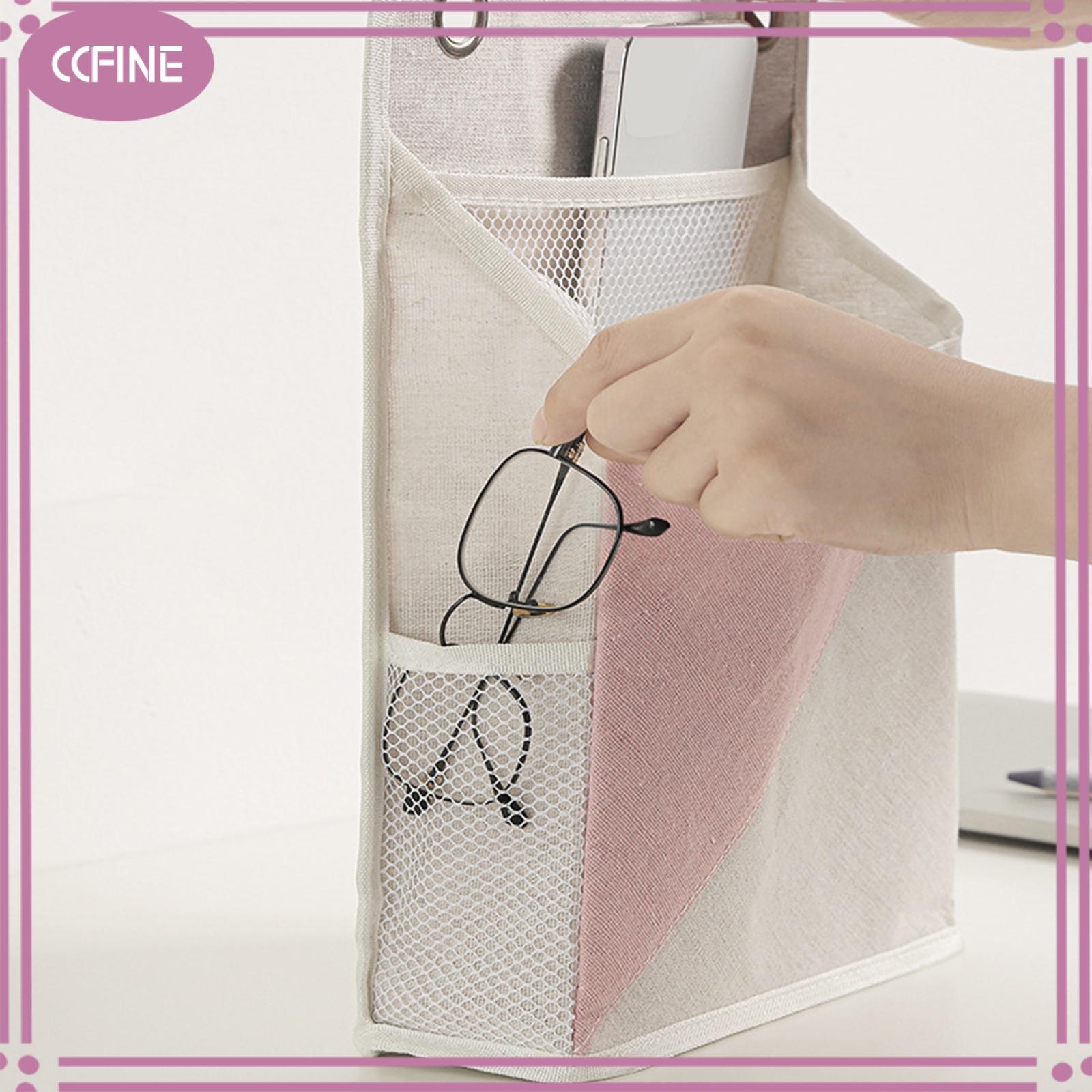 Ccfine Túi đựng đồ treo tường Túi đầu giường Túi lưu trữ dễ dàng cài đặt mạnh mẽ tiết kiệm không gian ký túc xá tổ chức cho căn hộ văn phòng