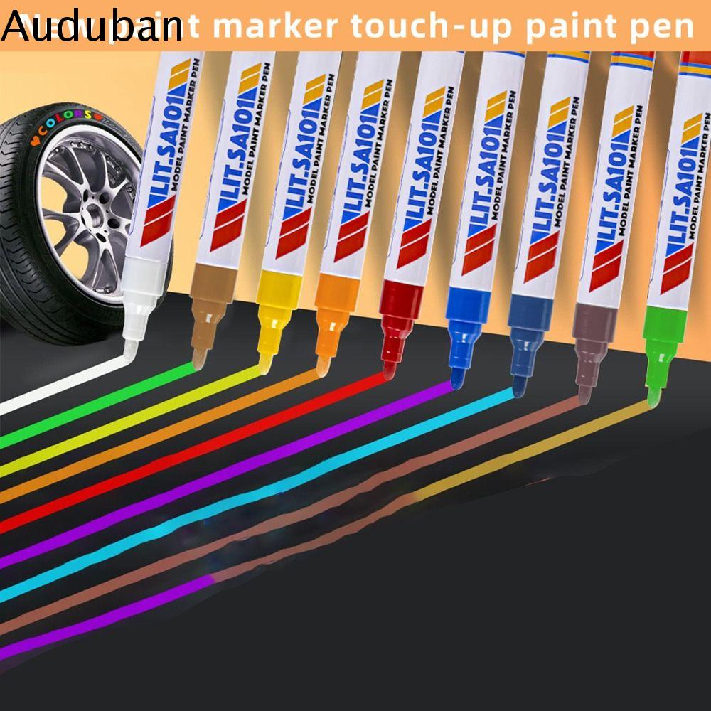 AUDUBAN Đầy màu sắc Bút đánh dấu Bút đánh dấu bằng đá Không thấm nước Dụng cụ vẽ đột quỵ 12 màu Sửa chữa vết xước Bộ Bút Đánh Dấu nghệ thuật Cao su
