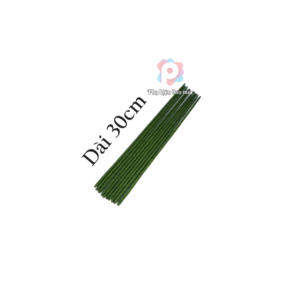 Cành kẽm bọc giấy làm cành hoa thân hoa handmade - dài 30/ 40/ 50/ 60cm