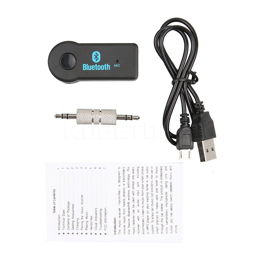 Goya Bluetooth 5.3 thiết bị thu nhận âm thanh 3.5 mét aux RCA USB U-đĩa nhạc âm thanh nổi Bộ chuyển đổi âm thanh không dây cho PC TV Bộ phụ kiện xe ô tô loa khuếch đại