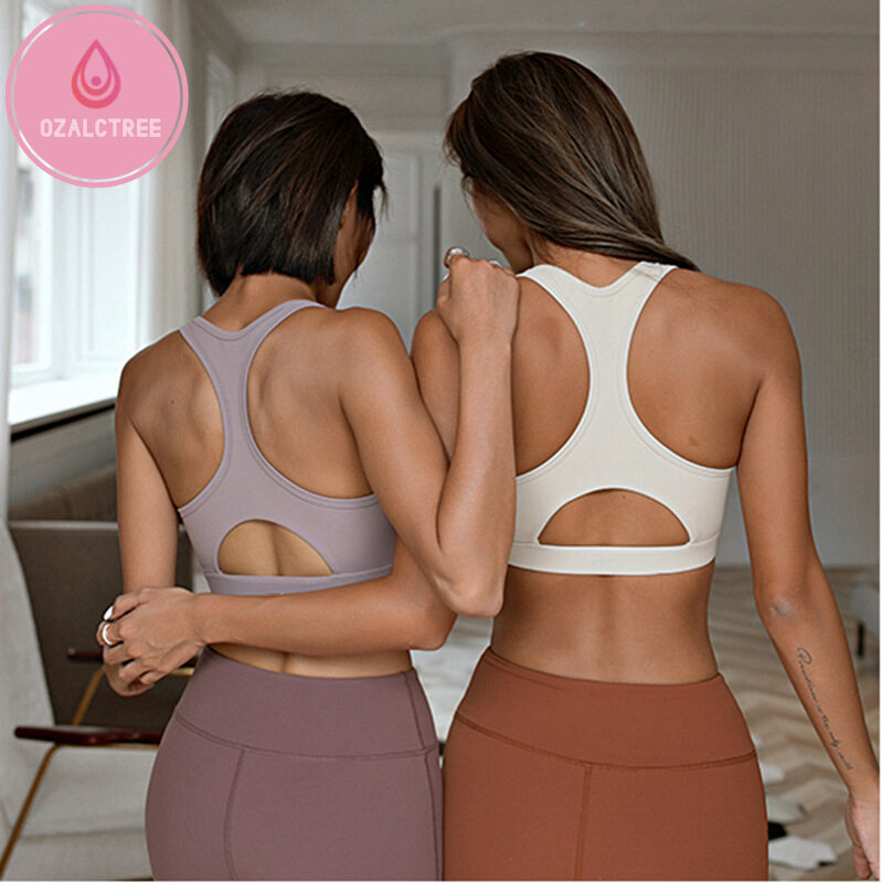 OzalCtree New Style I-Shaped Running Workout Bras Top Beauty Back Shockproof Sports Bra Women Fitness Quick Dry Yoga Vest Gather Underwear ราคา 431 บาท*ส่งฟรี