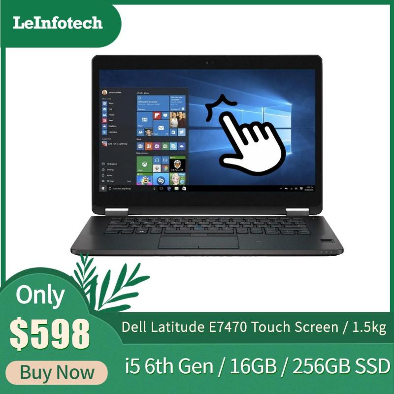 Dell Latitude E7470 14 Touch screen Business Laptop Computer, Intel Core i5-6200U #2.3Ghz 16GB RAM, 256GB SSD, 802.11ac, Bluetooth, HDMI, USB 3.0, Windows 10 Professional Refurbished Grade A