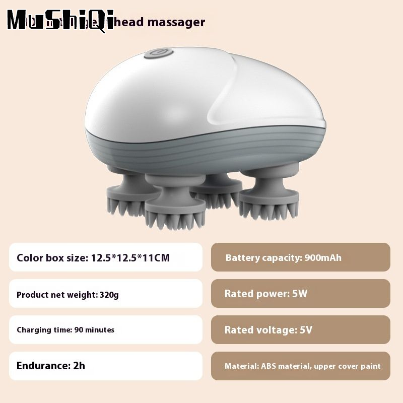 MuShiQi K102 Smart Head Massager with Rechargeable Battery and Ergonomic Design ราคา 451 บาท*ส่งฟรี