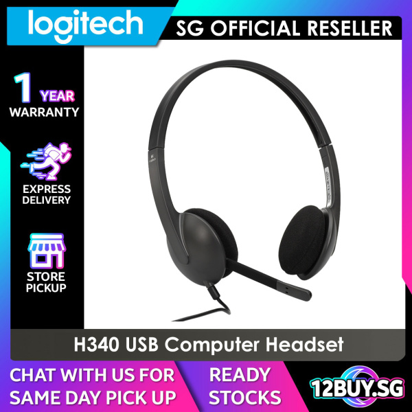 Logitech H340 USB Headset with Noise Cancelling Mic 12BUY.AUDIO Express Delivery Store Collection Singapore