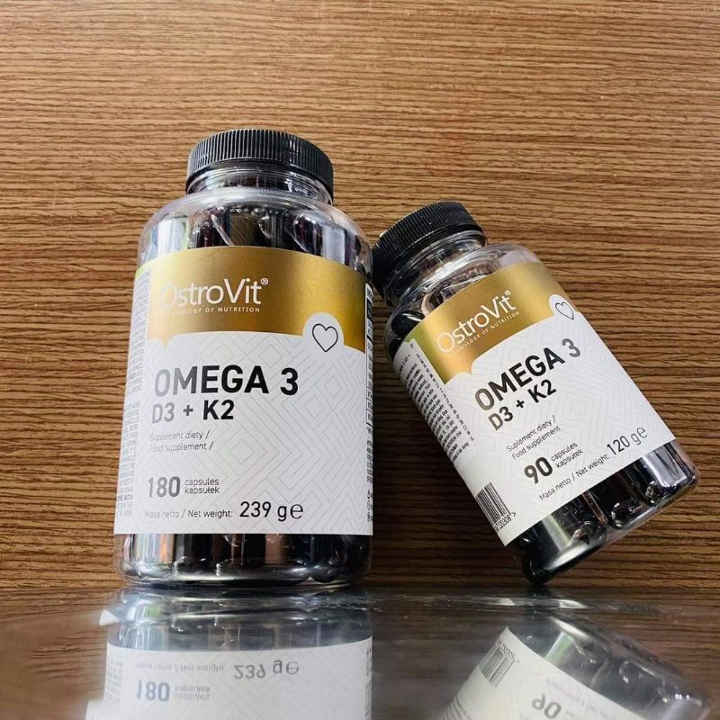 Ostrovit Omega D3+K2 Chắc Khỏe Xương Khớp Tăng Cường Sức Khỏe 90 Viên