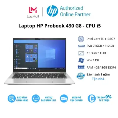 Laptop HP Probook 430 G8 / Bạc/ Intel Core i5-1135G7/ 13.3 inch FHD/ LED KB/ Win11