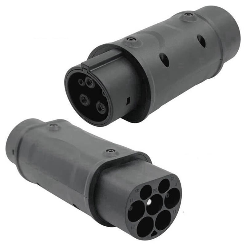 32a ev charger connector type 1 to type 2 ev adapter ev adapter connector sae j1772 to iec62196
