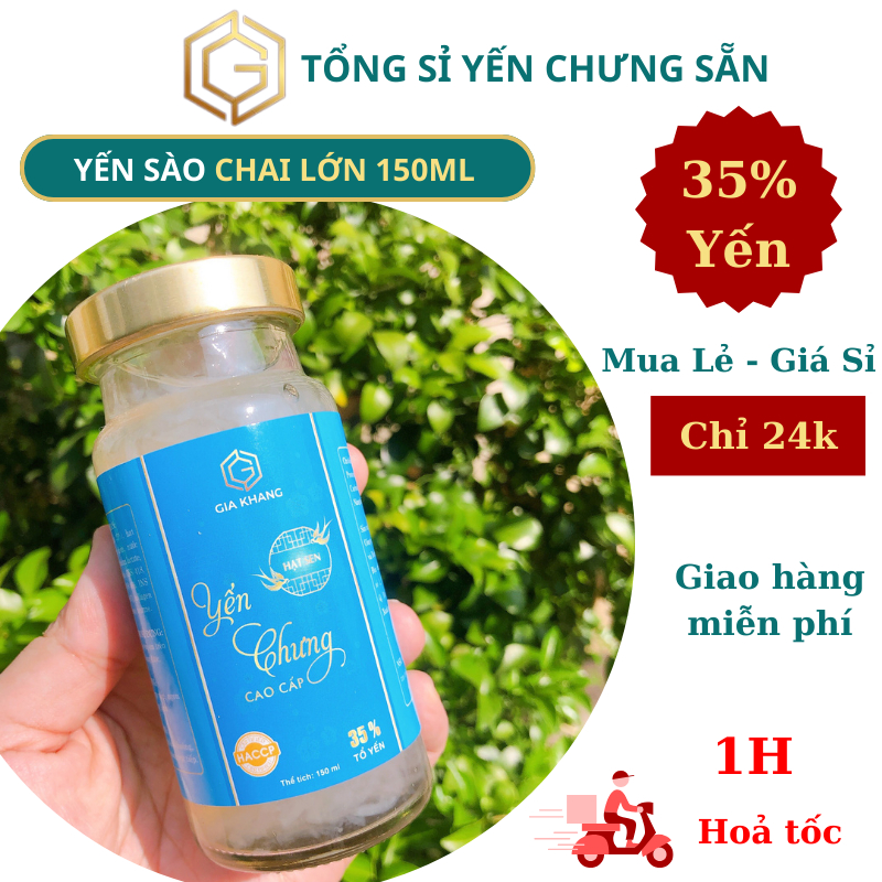 Yến Sào Gia Khang 35%, Chai Lớn 150mL