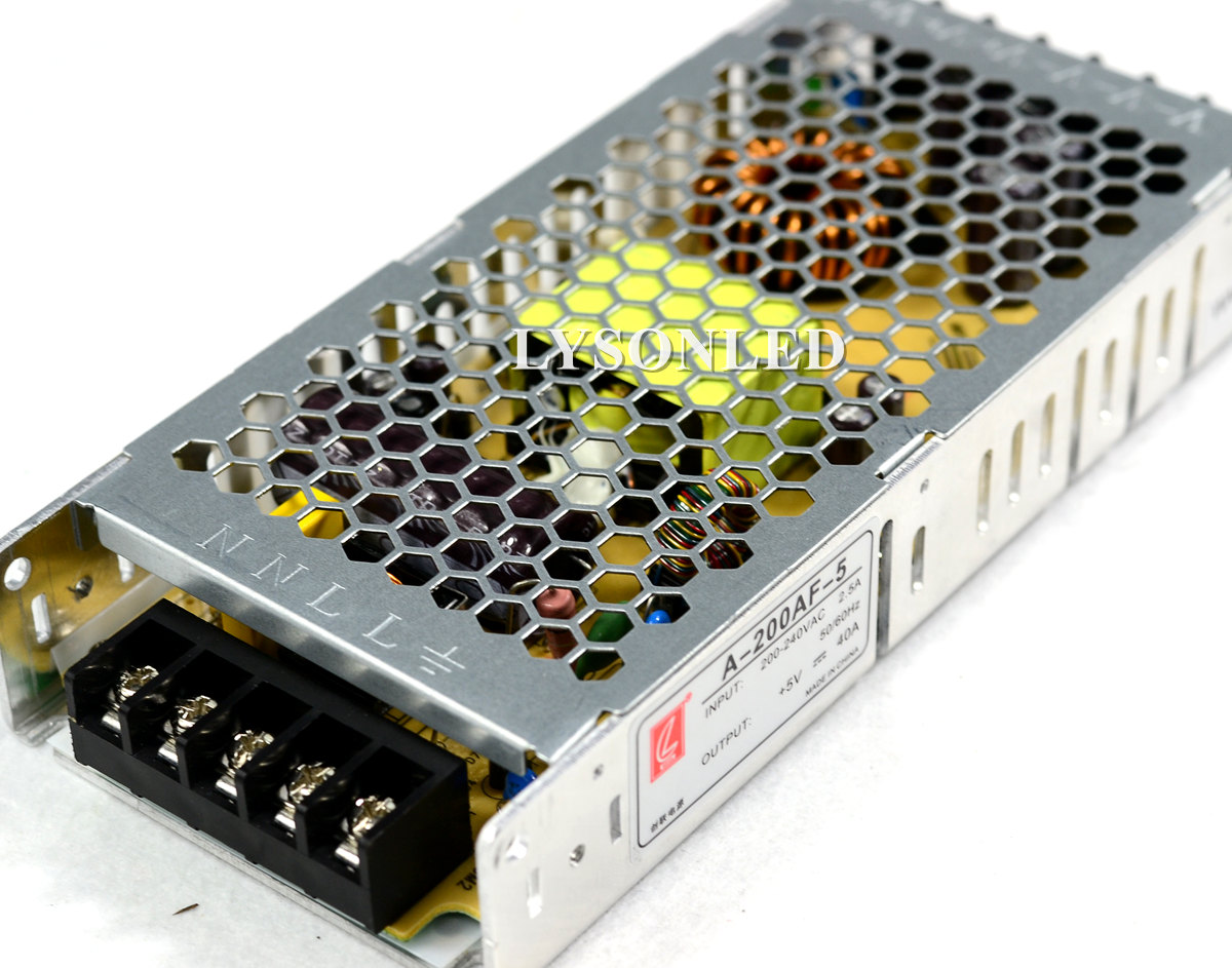 【Free Returns】 A-200af-5 Chuanglian 5v40a 200w Power Supply For Led Display 110v Or 220v Input