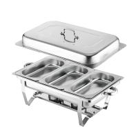 BESTITIT thép không gỉ Đĩa chafing buffet 1/2/3 lưới Hình chữ nhật Máy hâm  thức ăn buffet Bền bỉ Dung tích lớn Đĩa bếp buffet
