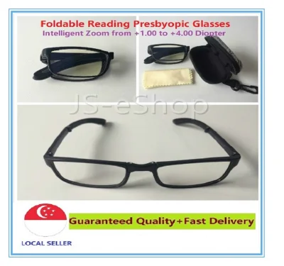 Foldable Intelligent Zoom Unisex Adult Presbyopic Presbyopia Reading Glasses (JS-009)