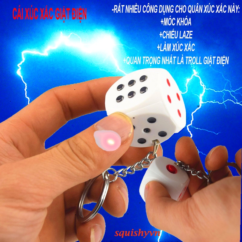 Cái xúc xắc giật điện đồ chơi troll bạn bè,người lạ cực vui nhộn Bút Shock Kẹo cao su giật