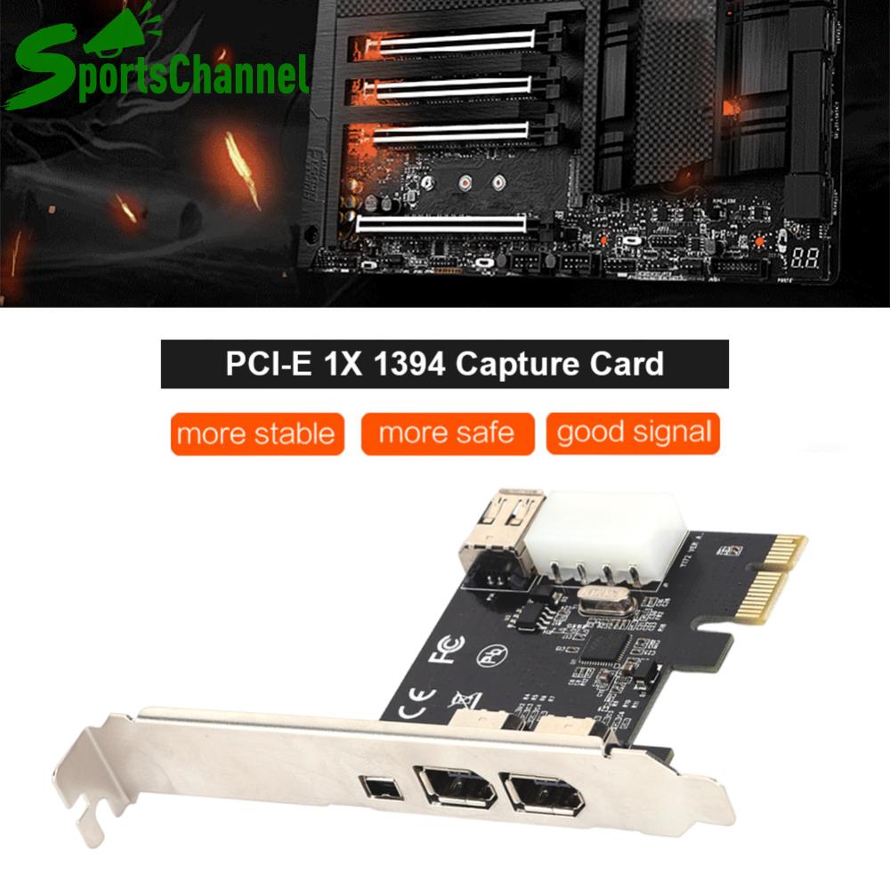 Máy tính để bàn PCI-E 1X 1394 Video DV thẻ chụp PC 6 pin đến 4 Bộ chuyển đổi pin