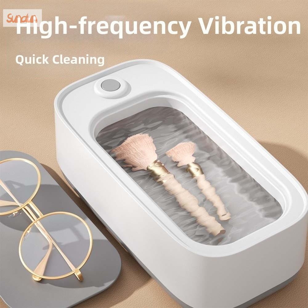 SUNDUN Tần số cao Máy làm sạch kính Một nút bấm 360 °   Lọc sạch Máy tẩy vết bẩn trang sức Thực tế Trong suốt Máy rửa rung Dành cho nhẫn