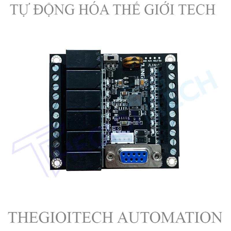 Board mạch lập trình PLC JL FX1N / JL1N 14MR 8 input 6 output relay 1AD ( D5030 0-10V) 1DA (D5010 0-3.3V) RS232/TTL 10-28V GX Works2 đầu vào đầu ra xung tốc độ cao, giao tiếp với màn hình cảm ứng - JL1N-14MR MẠCH TRẦN