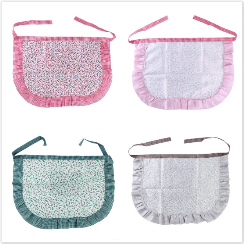 Women Cute Kitchen Restaurant Bib Cooking Apron Ladies Aprons for Cleaning Apron Kitchen ราคา 24 บาท*ส่งฟรี