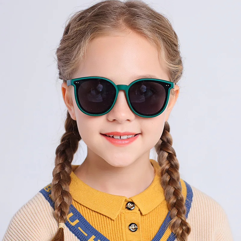 【COD ✅】 3-12 Years Kids Polarized Sunglasses Boy Girls Soft TPEE Square Frame Cat Eye Design Child Fashion Sun UV400 Protection Outdoors
