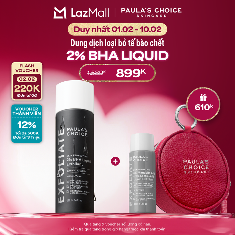 Dung dịch loại bỏ tế bào chết Paula’s Choice Skin Perfecting 2% BHA Liquid Exfoliant 118 ml- 2010
